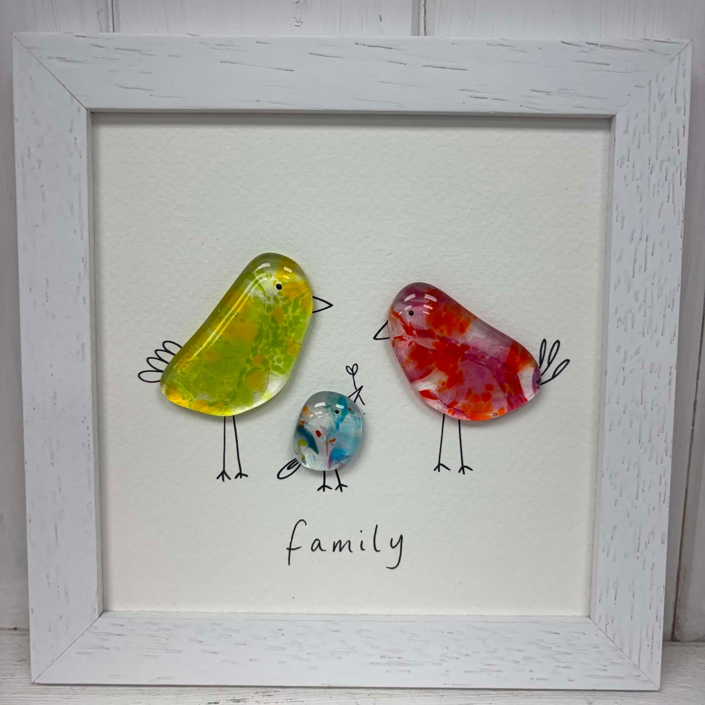 Fused Glass Art: 3 Birds