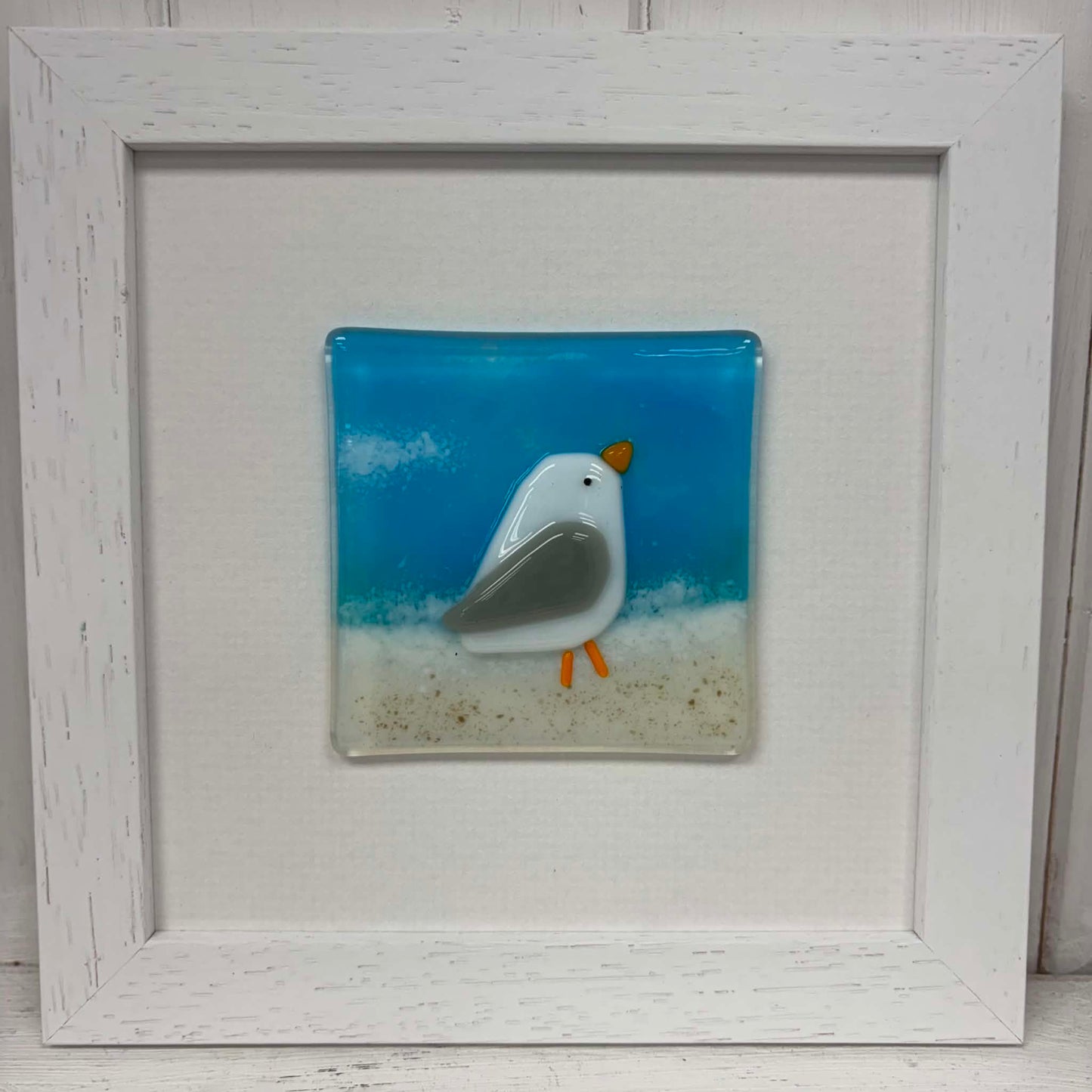 Fused Glass Art: SEAGULL