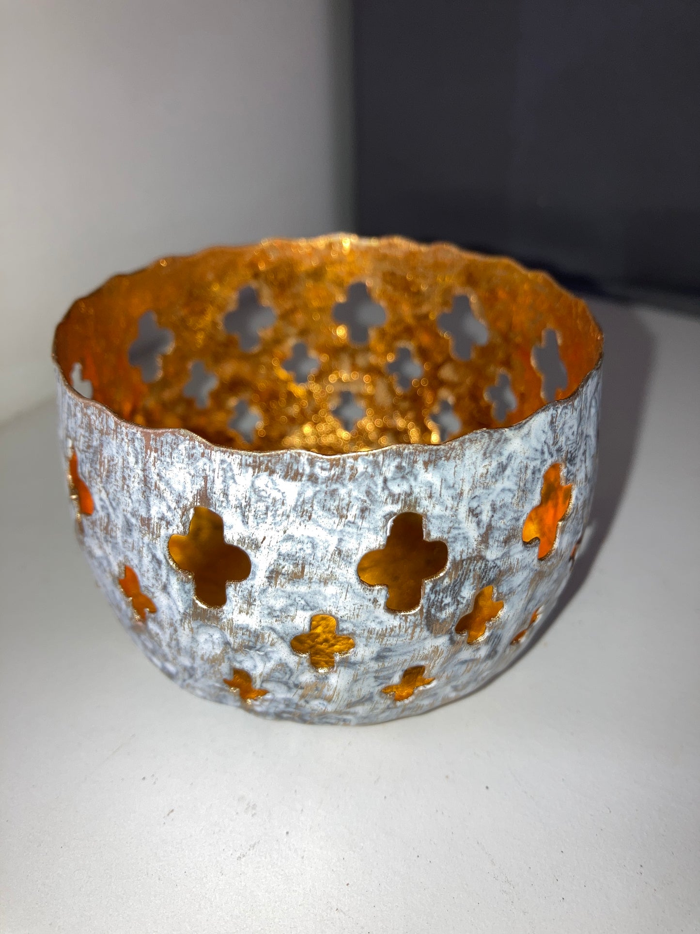 Set of 2 Fleur De Lys Votives