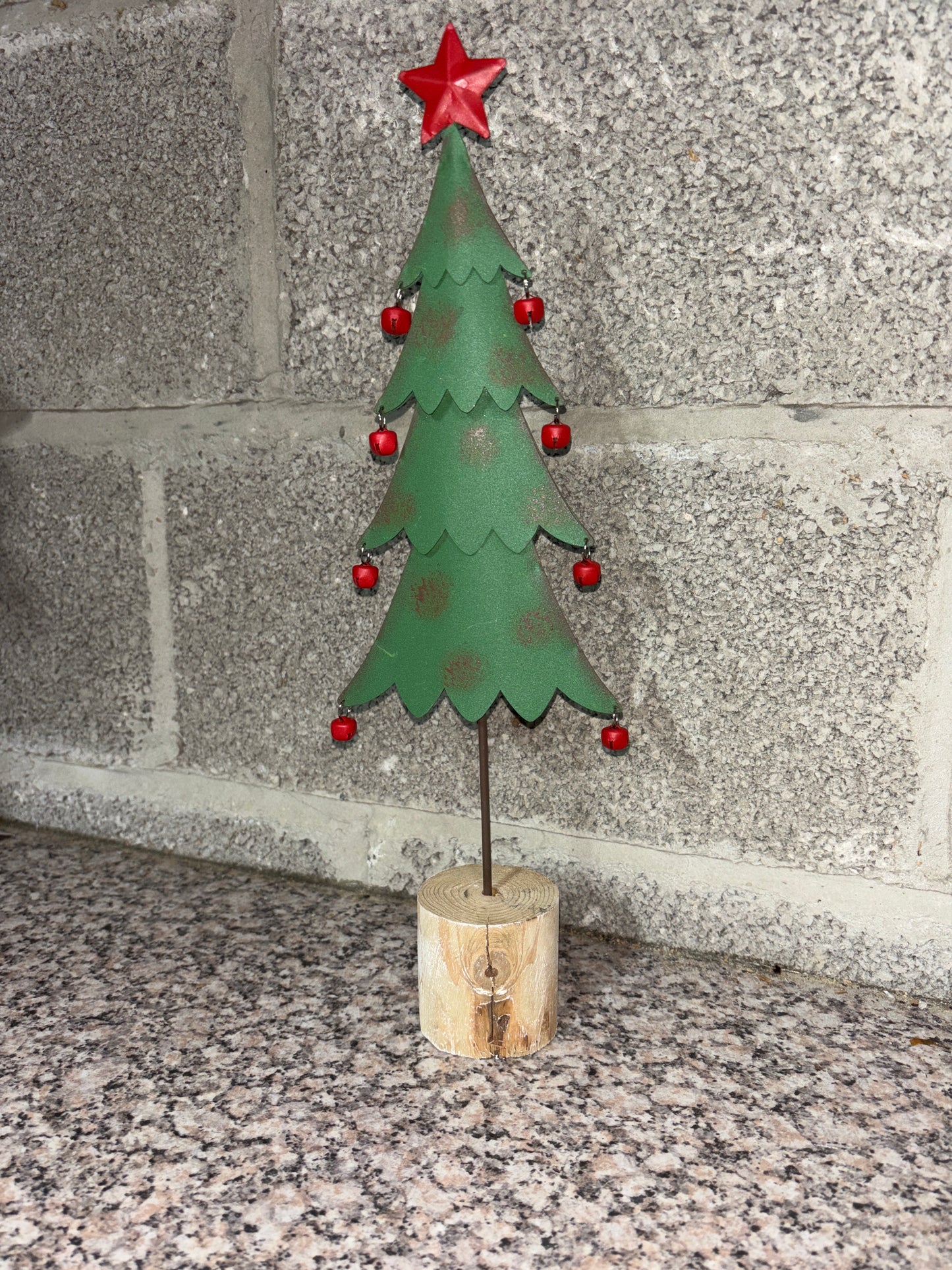 Large Green Tree on Log Base