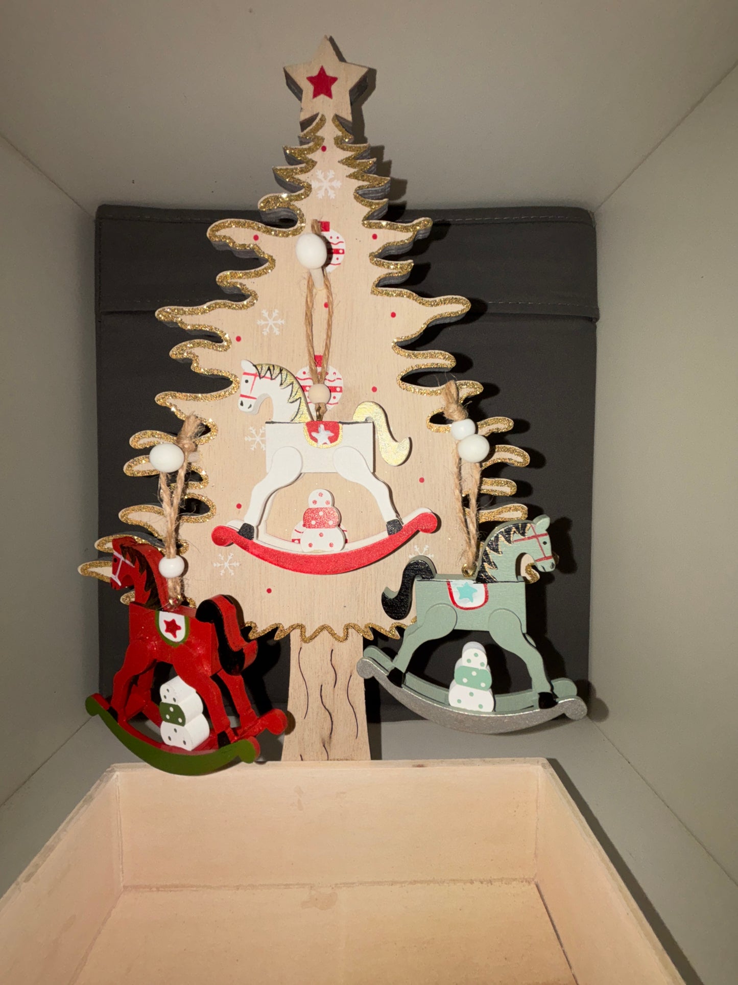 Wooden Rocking Horse Christmas Tree Hangers