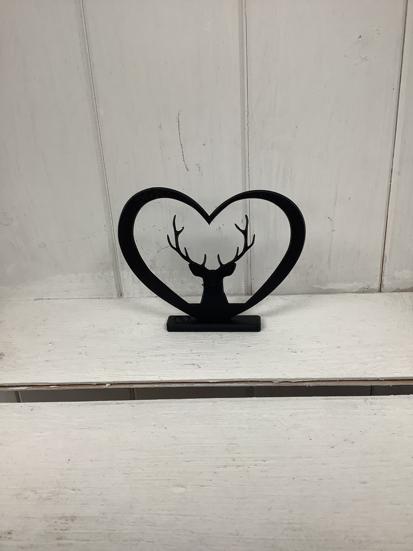 Stag Head Heart Topper