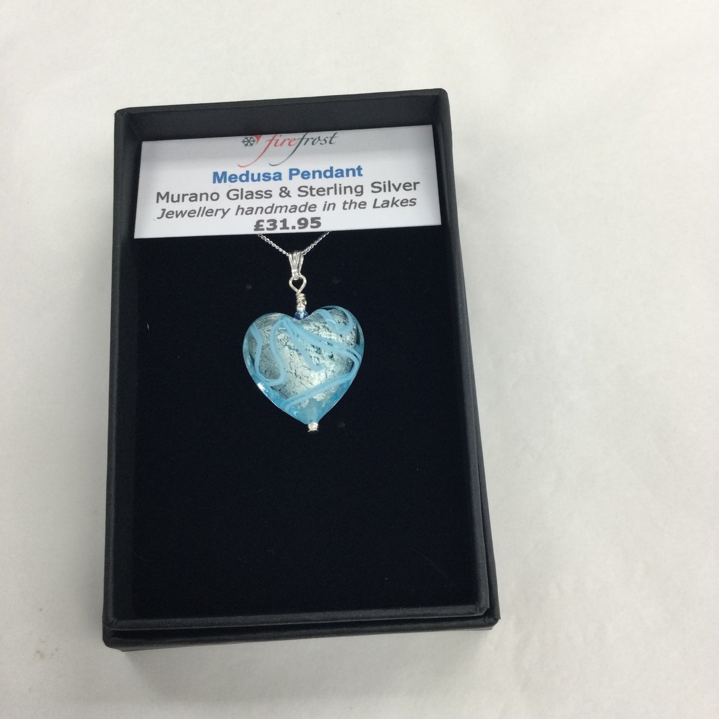 Medusa Heart Pendant - Aqua