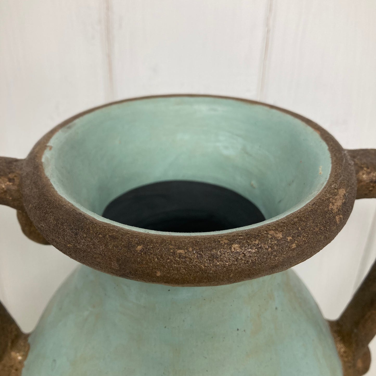 2 Handled Vase (pastel teal)