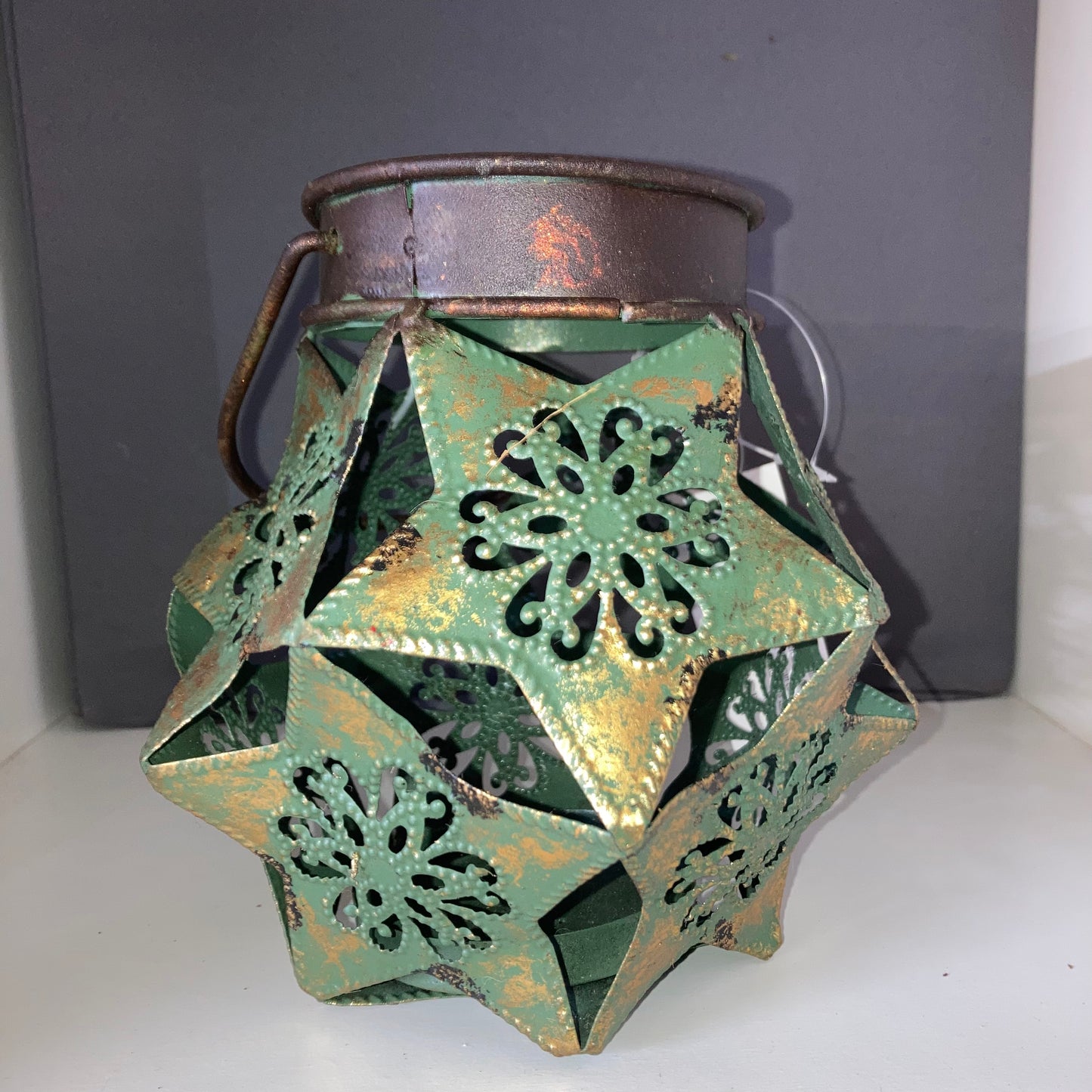 Metal Star Handled Votive