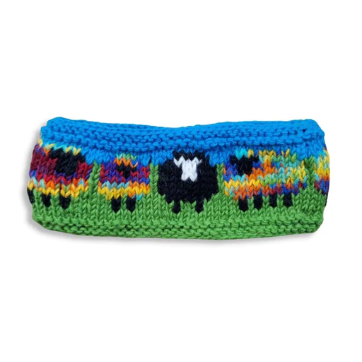 Psychedelic Headband (100% Handknitted Wool)