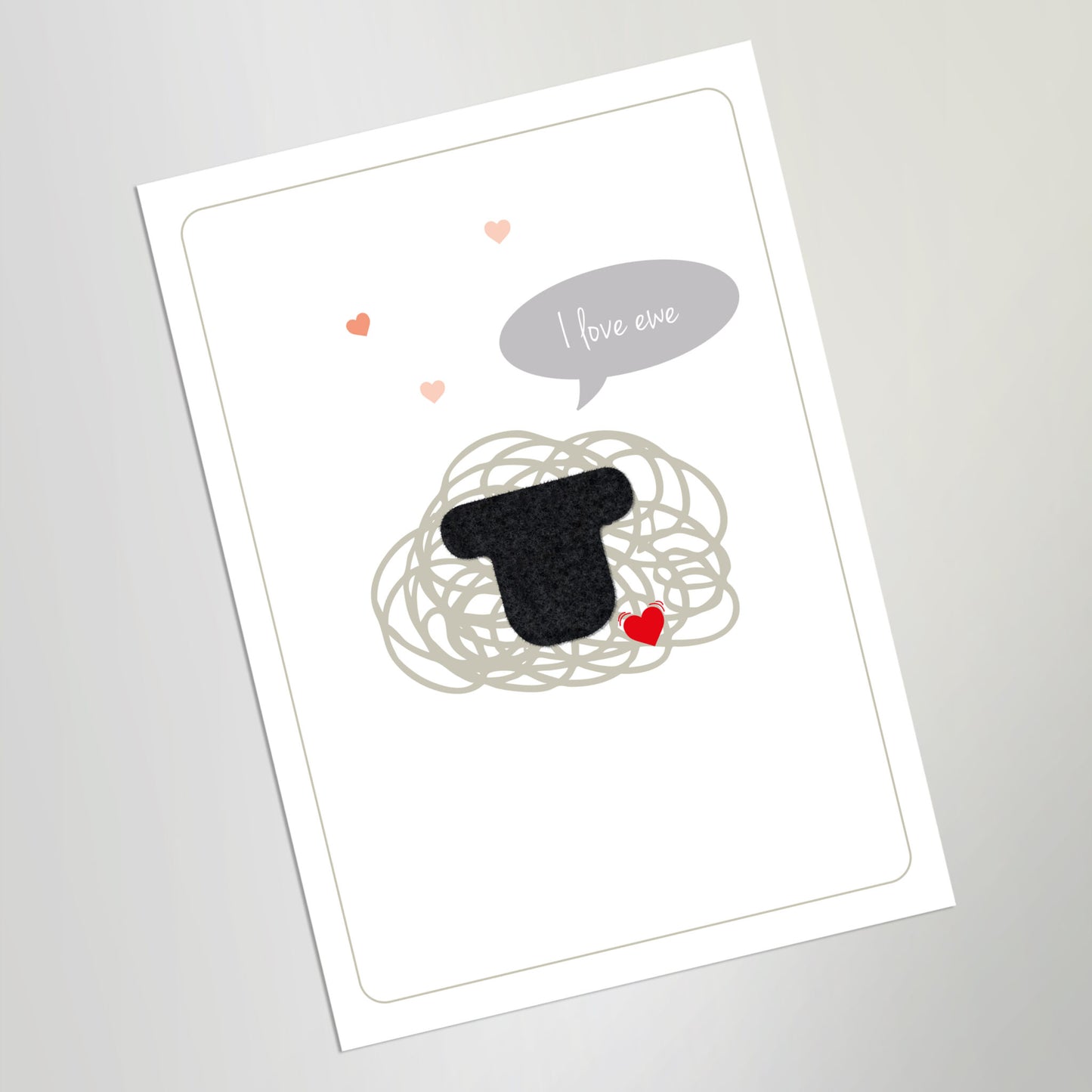 Little Beau Sheep - I love Ewe Card