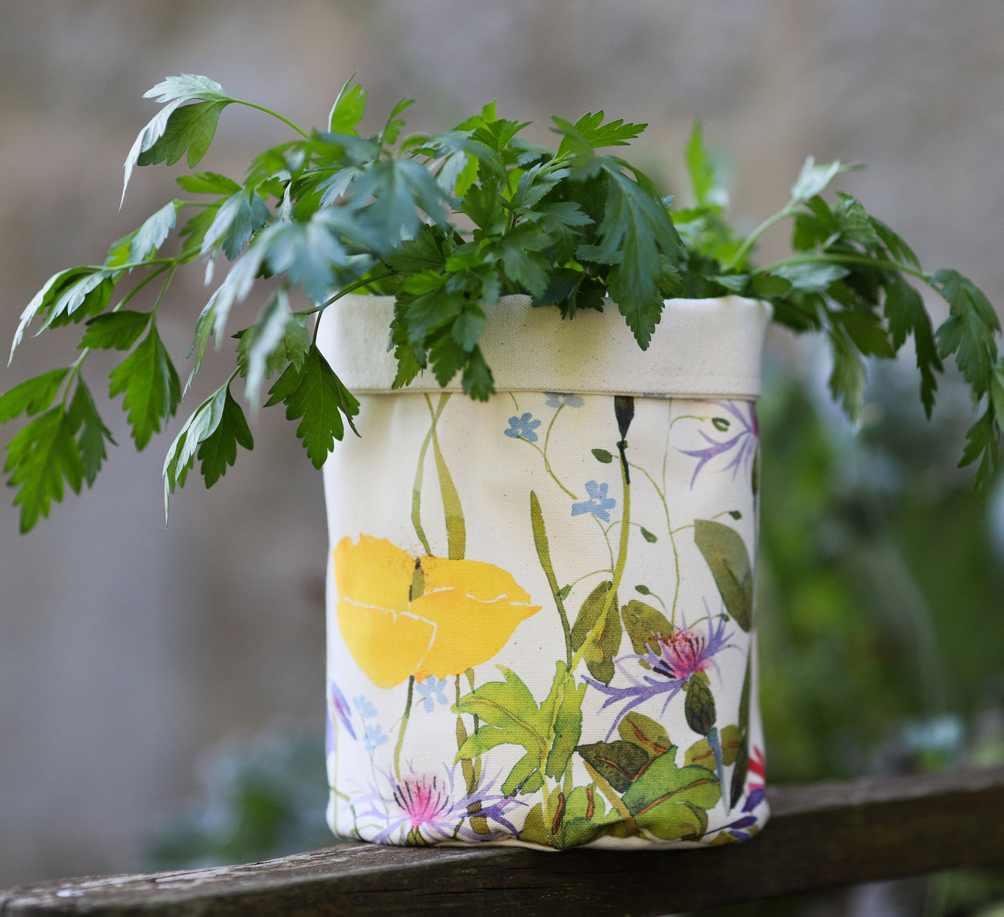 Mary Ann Rogers Natural Cotton Pot Bag