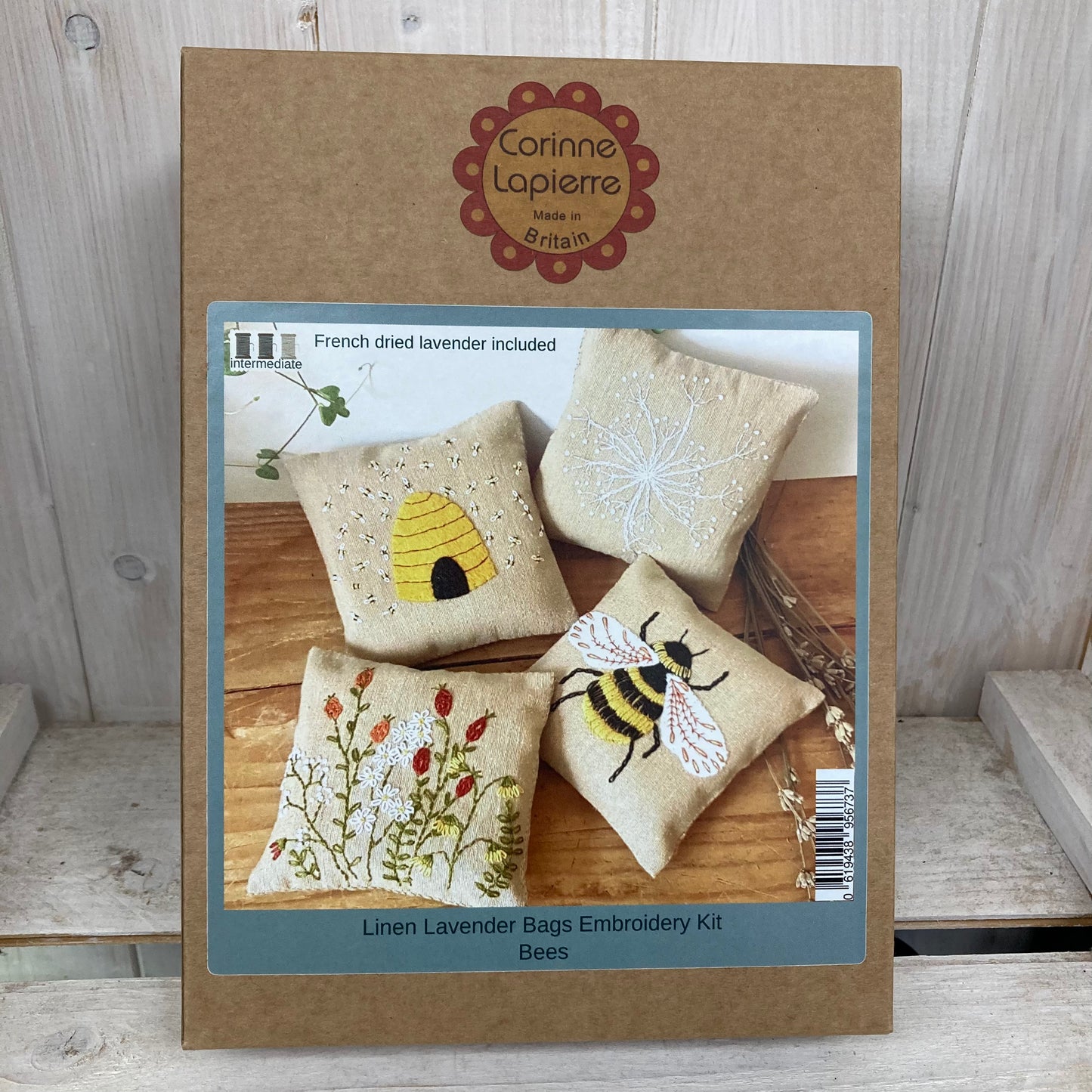 Linen, Bee, Lavender Embroidery Bags Kit - The Coast Office