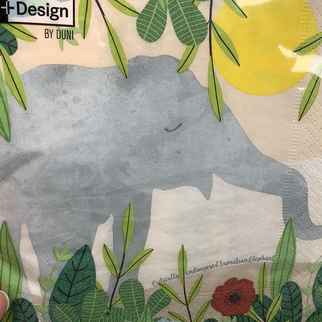 Sumatran Elephant 33cm Napkins - The Coast Office