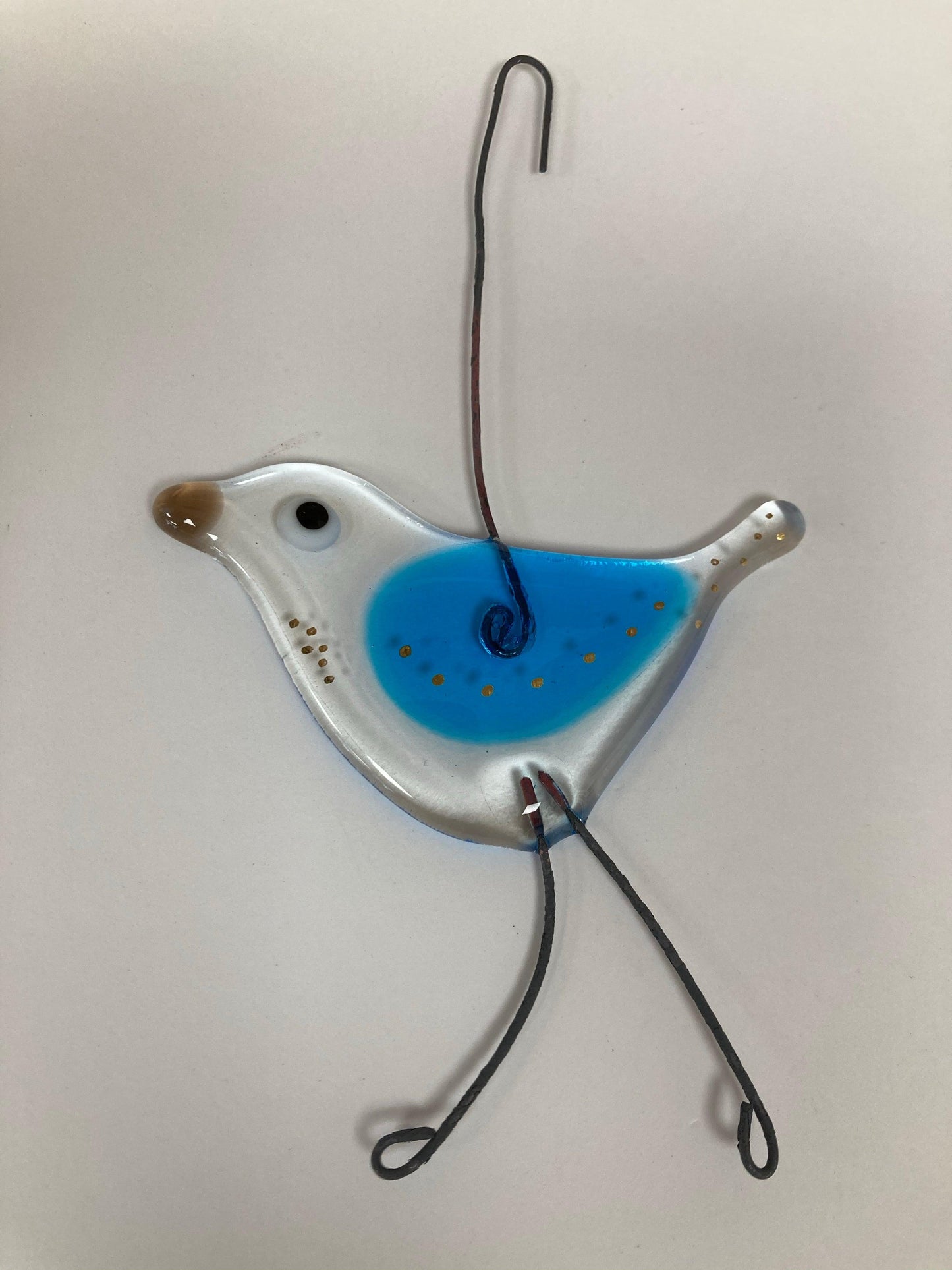 Fran Brown: Fused Glass Bird Hanging - The Coast Office