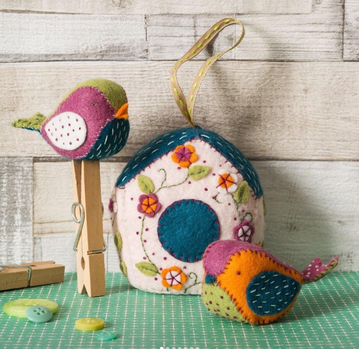 Felt Craft Kit by Corinne Lapierre: Birdhouse and Birds - The Coast Office