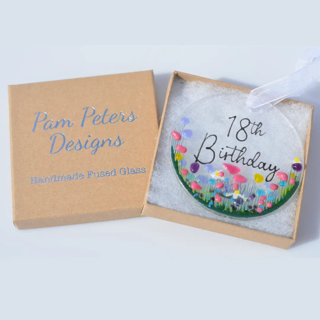 Special Birthday Fused Glass Hangings