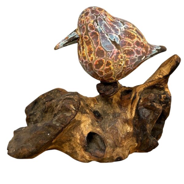 Painted Abstract Bird on root