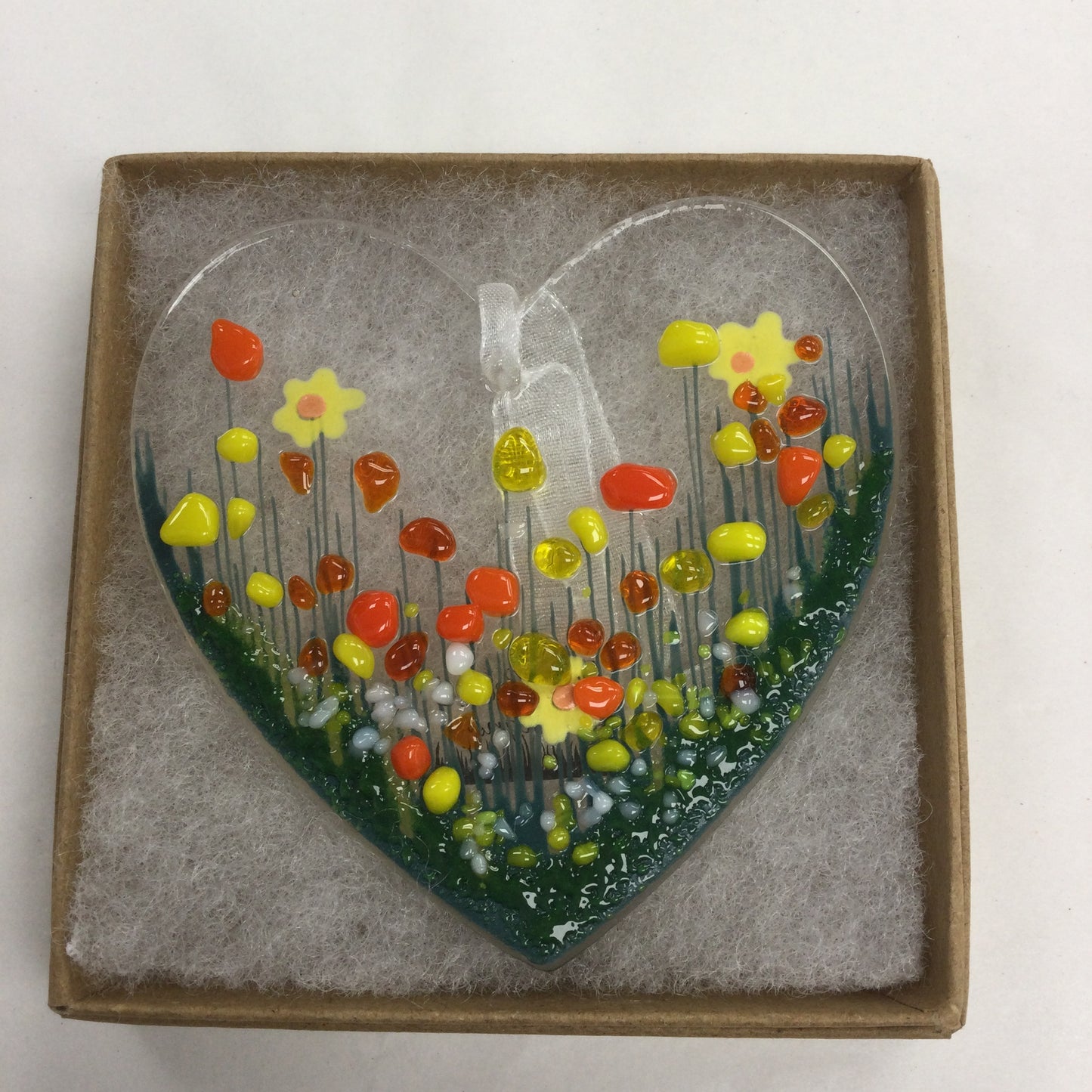 Fused Glass Heart Hangings
