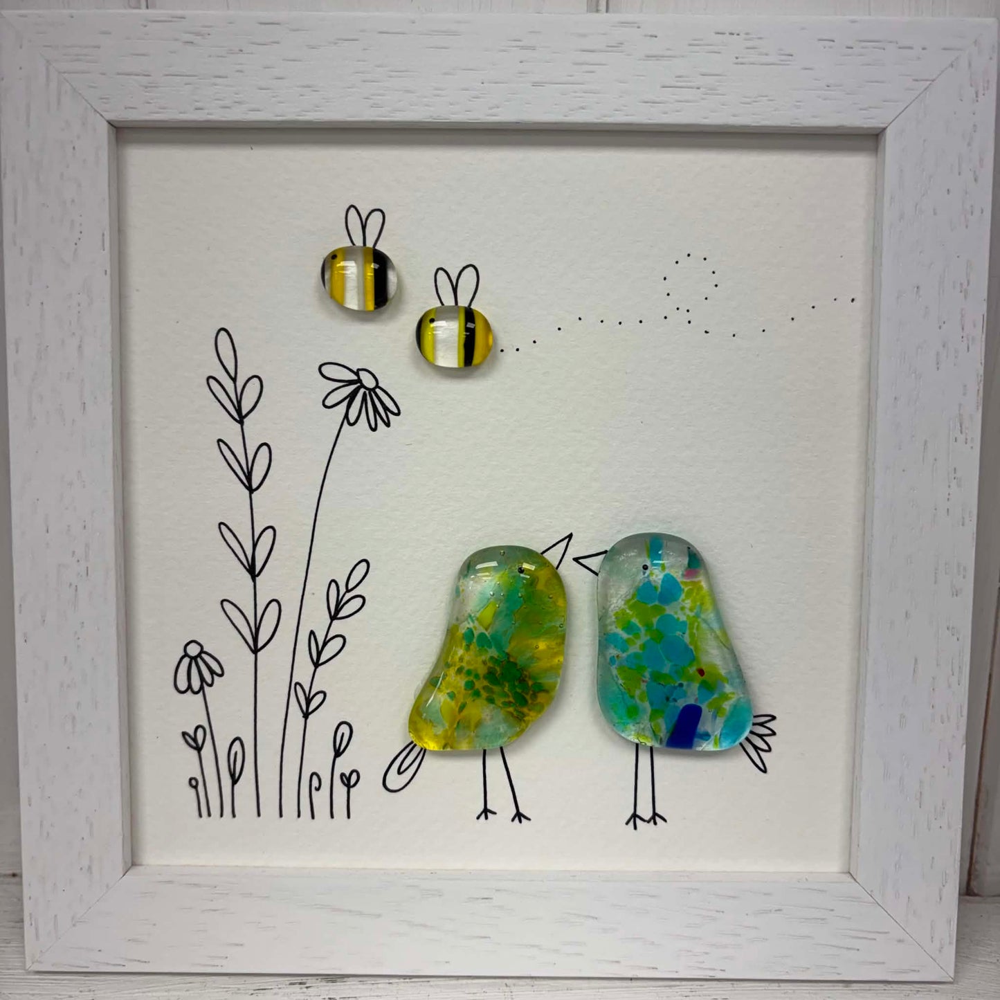 Fused Glass Art: Birds and Bees