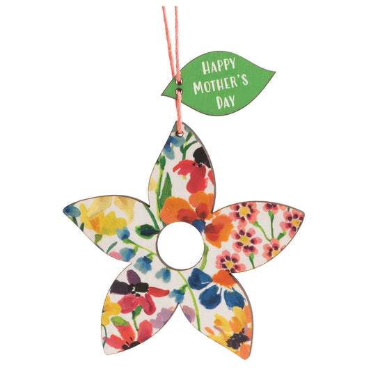 5 Petal Flower Wooden Hanging