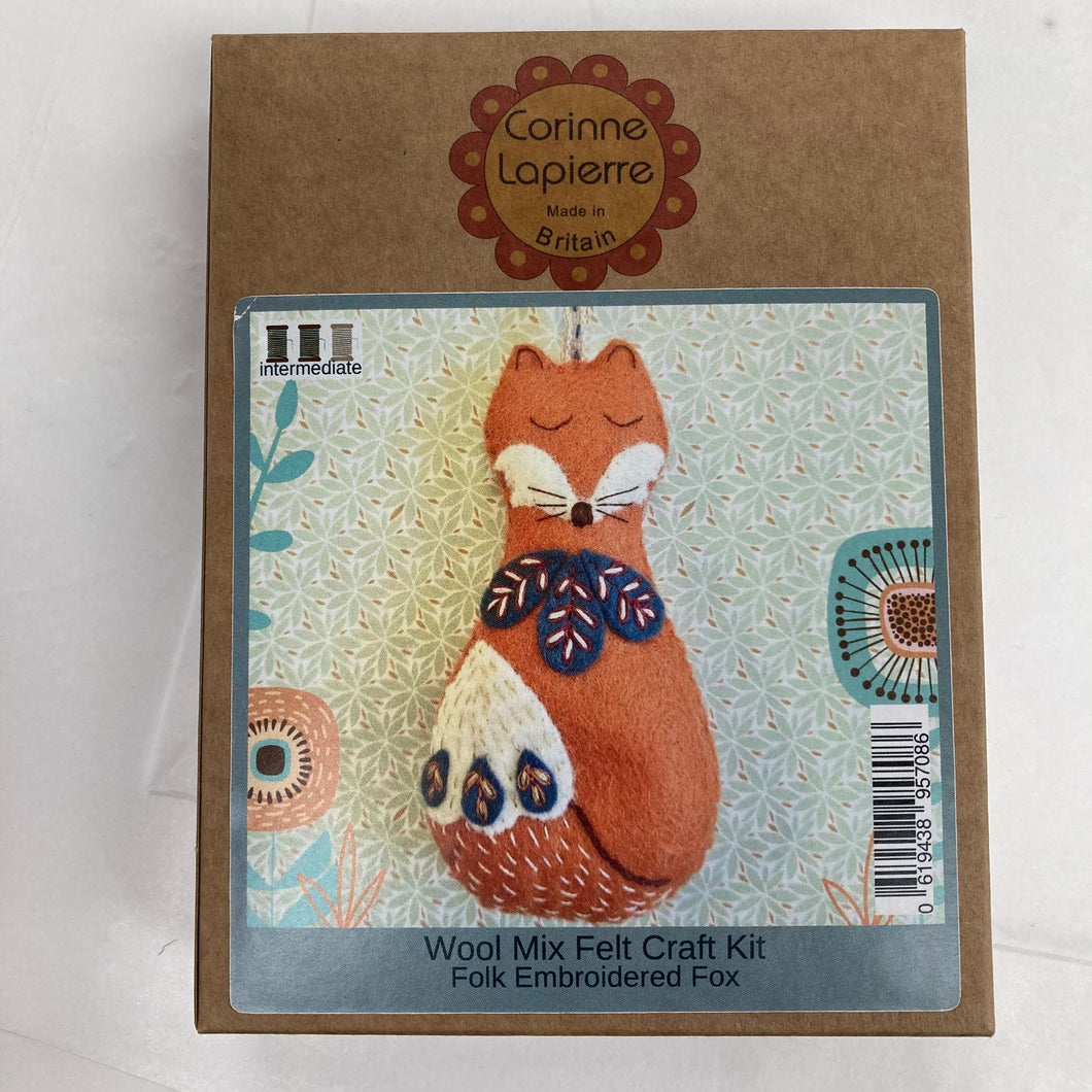 Felt Embroidery Fox Kit