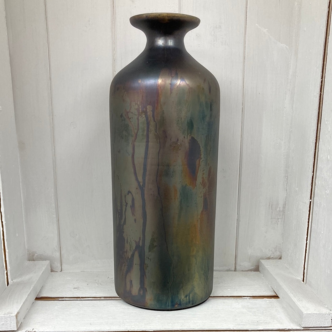 Antique Black Glass Vase