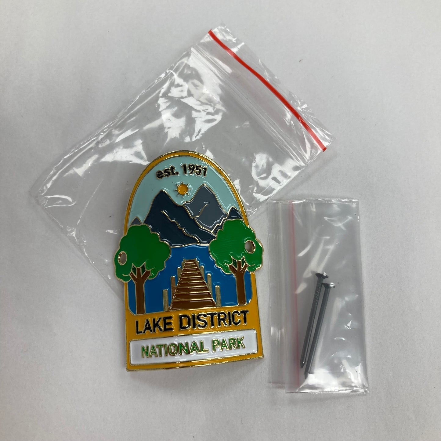 Walking Stick Pin Badge