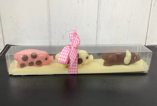 Handmade Chocolate Pigs