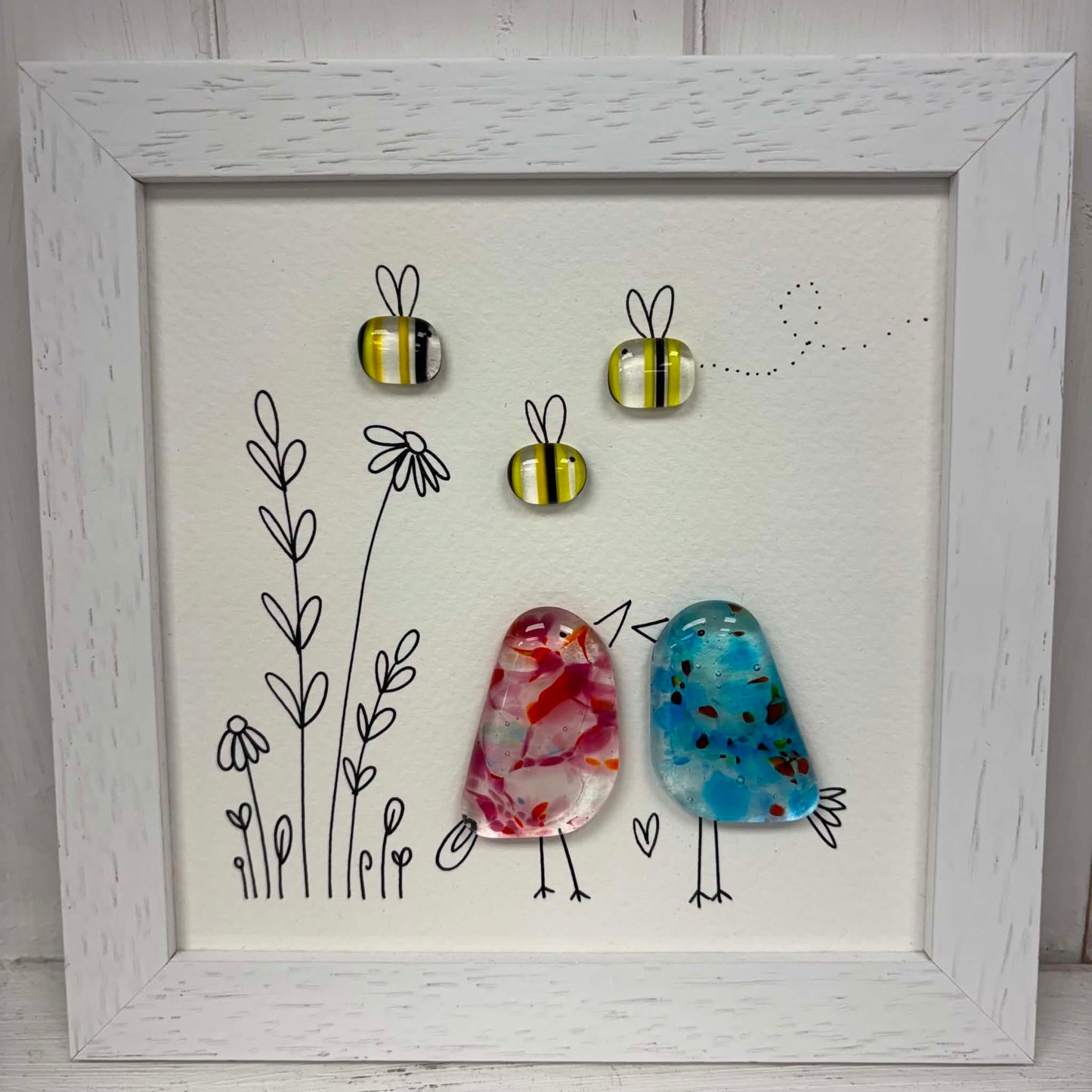 Fused Glass Art: Birds and Bees