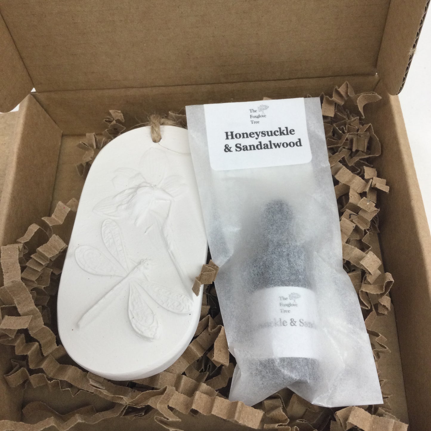 Car Diffuser:  Dragonfly and Snowdrop