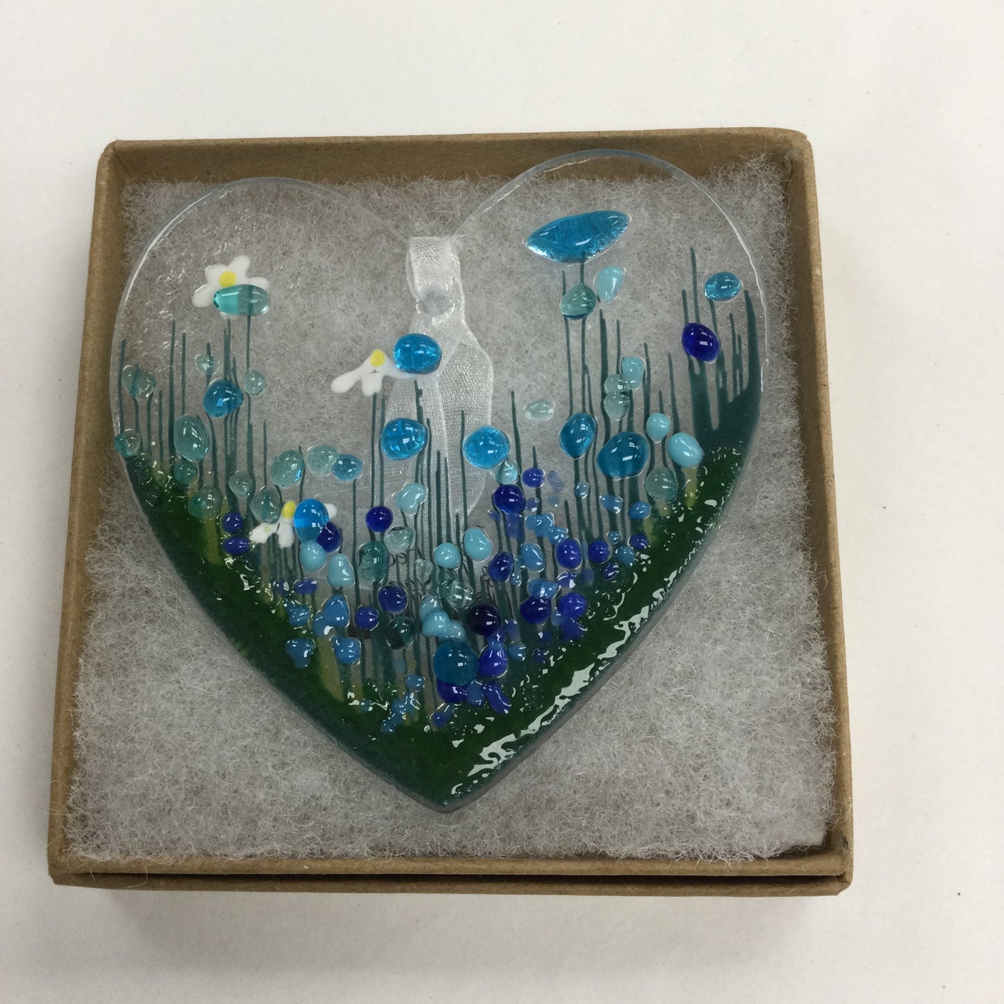 Fused Glass Heart Hangings