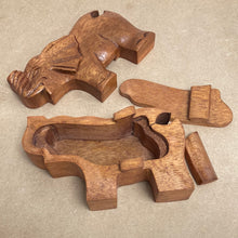 Load image into Gallery viewer, Wooden Elephant Puzzle Box
