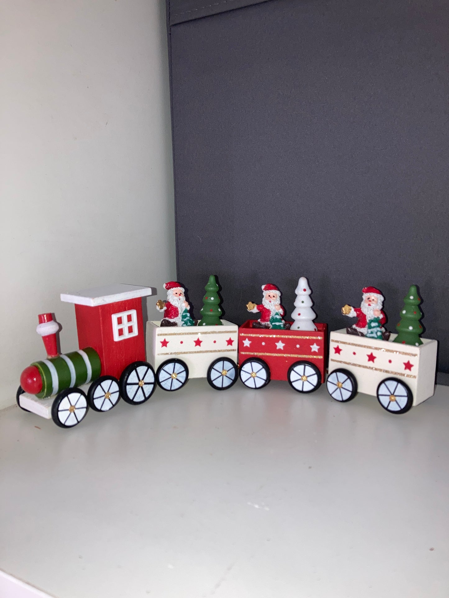 Train with Santas and Trees