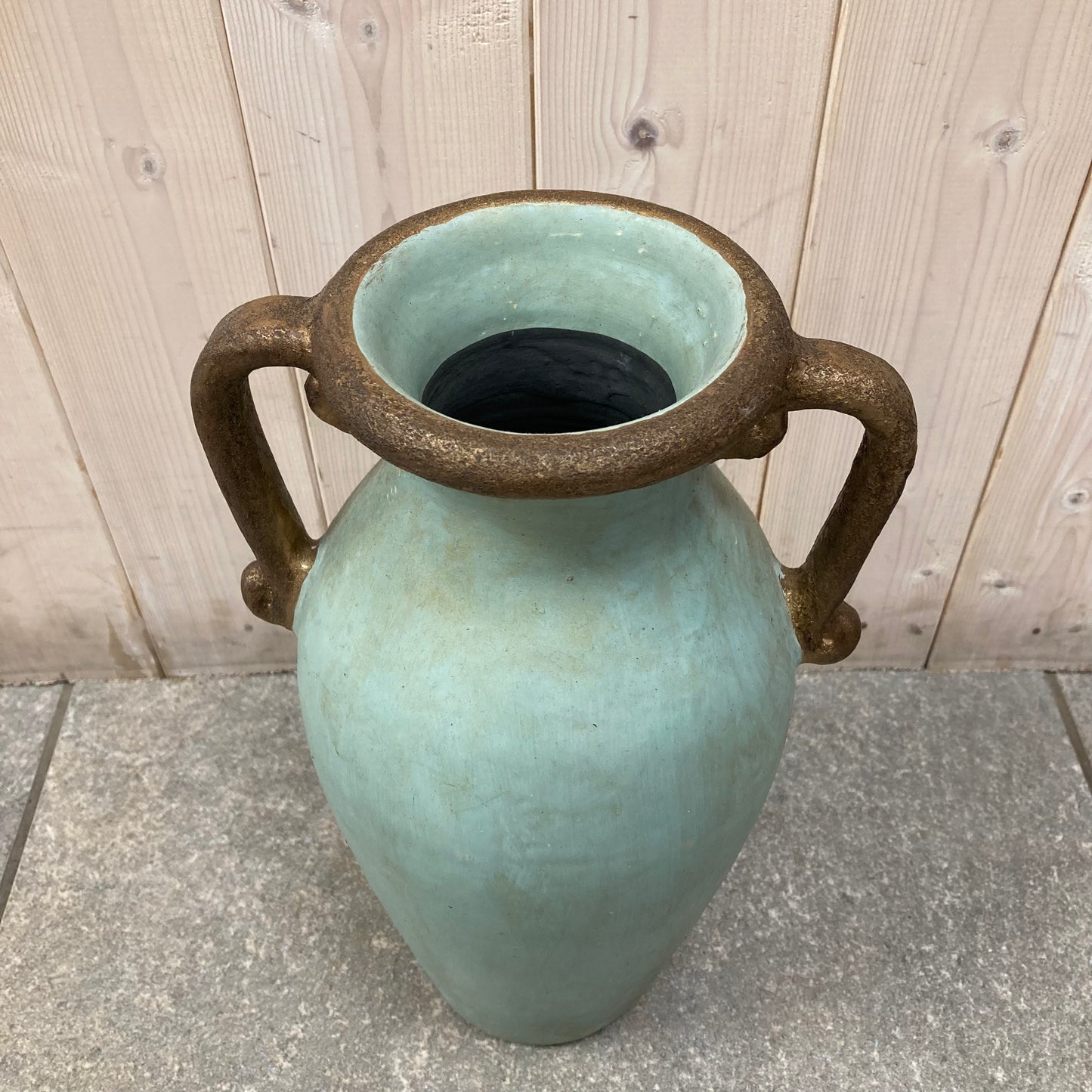2 Handled Vase (pastel teal)