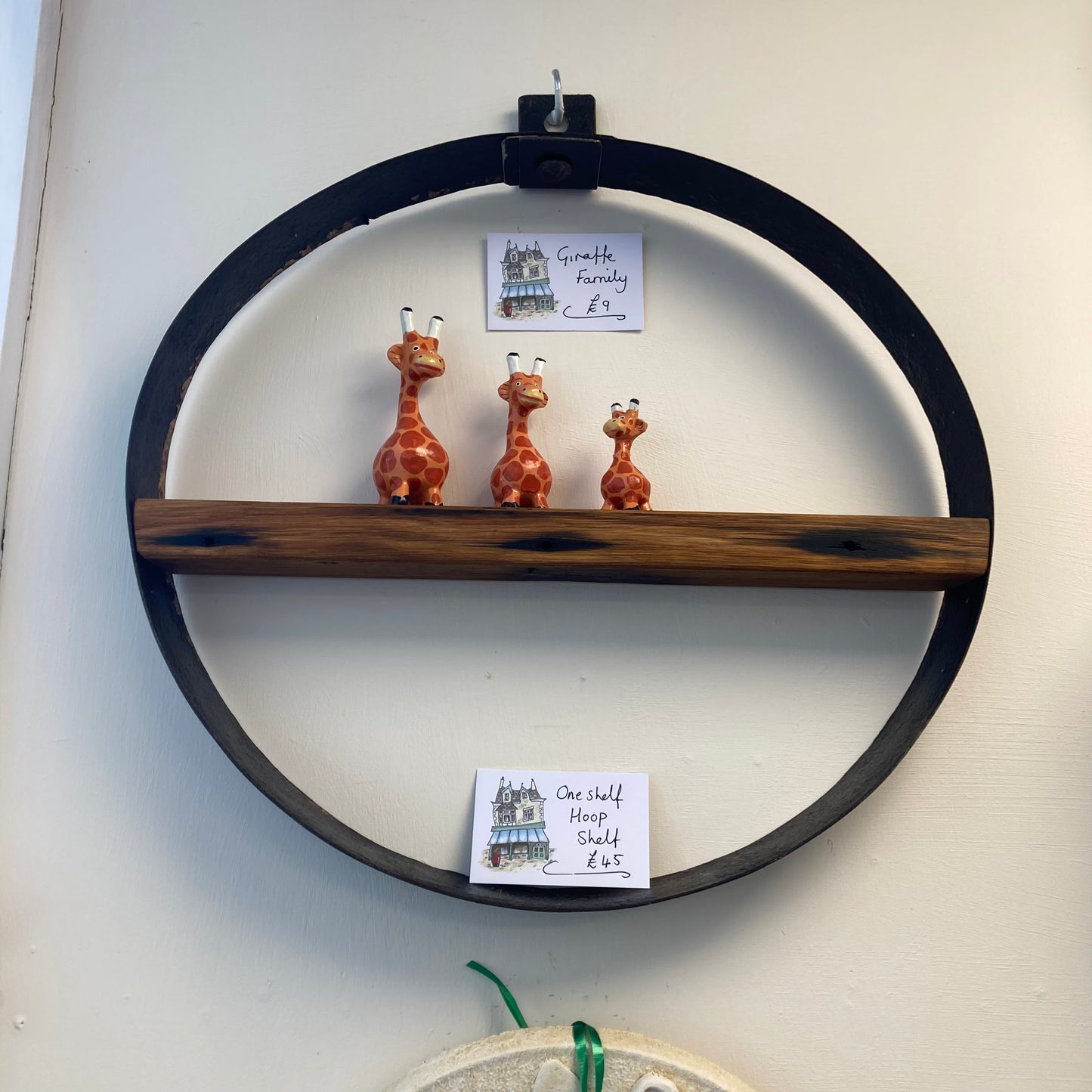 Whisky Barrel Hoop Shelf - 1 shelf