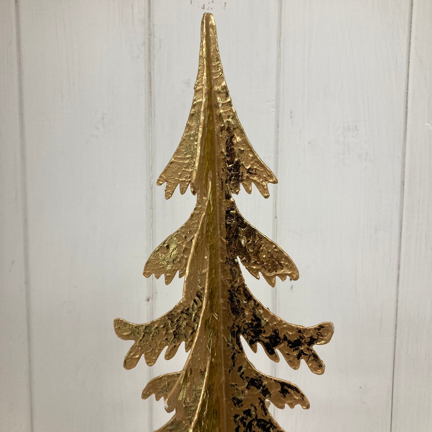 Metal Tree on Log Base