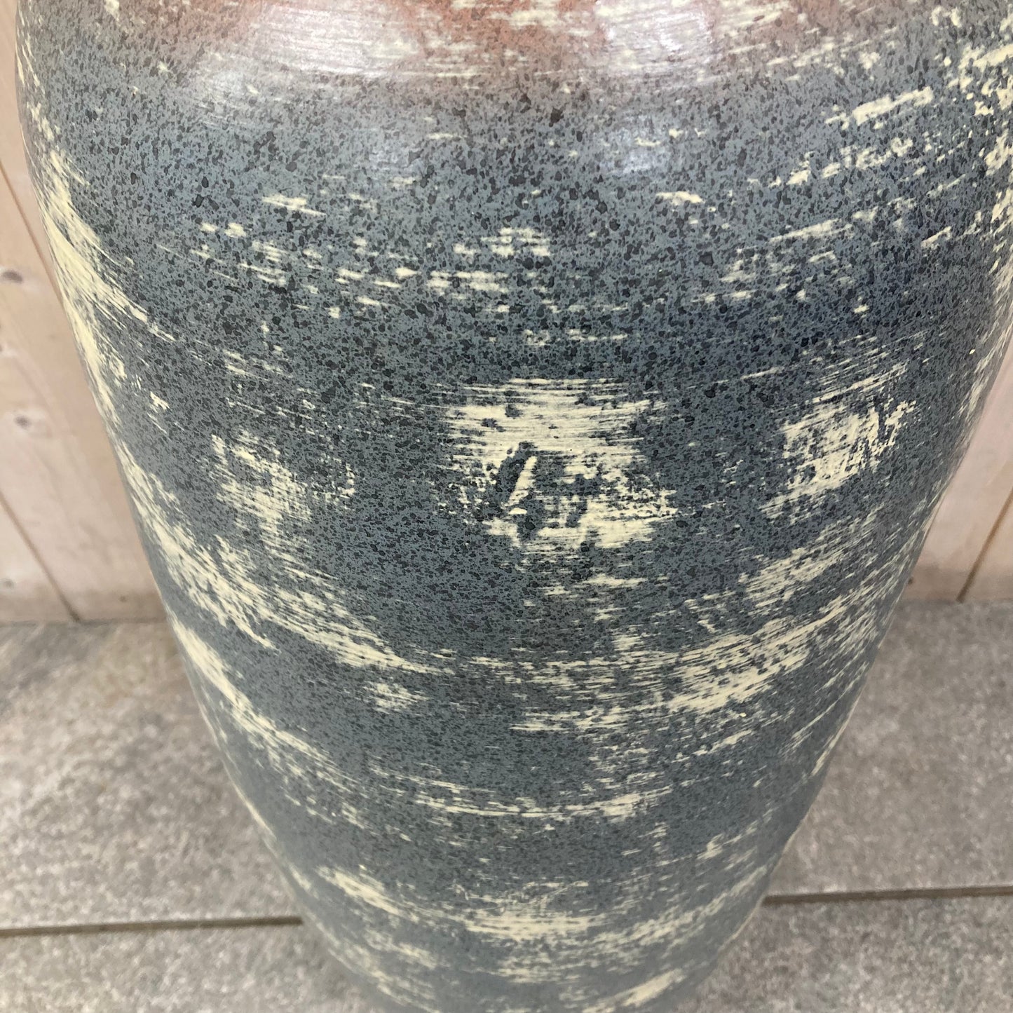 Large Grey Barrel Vase