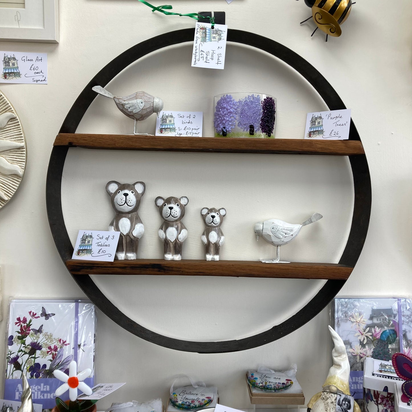 Whisky Barrel Hoop Shelf - 2 shelves