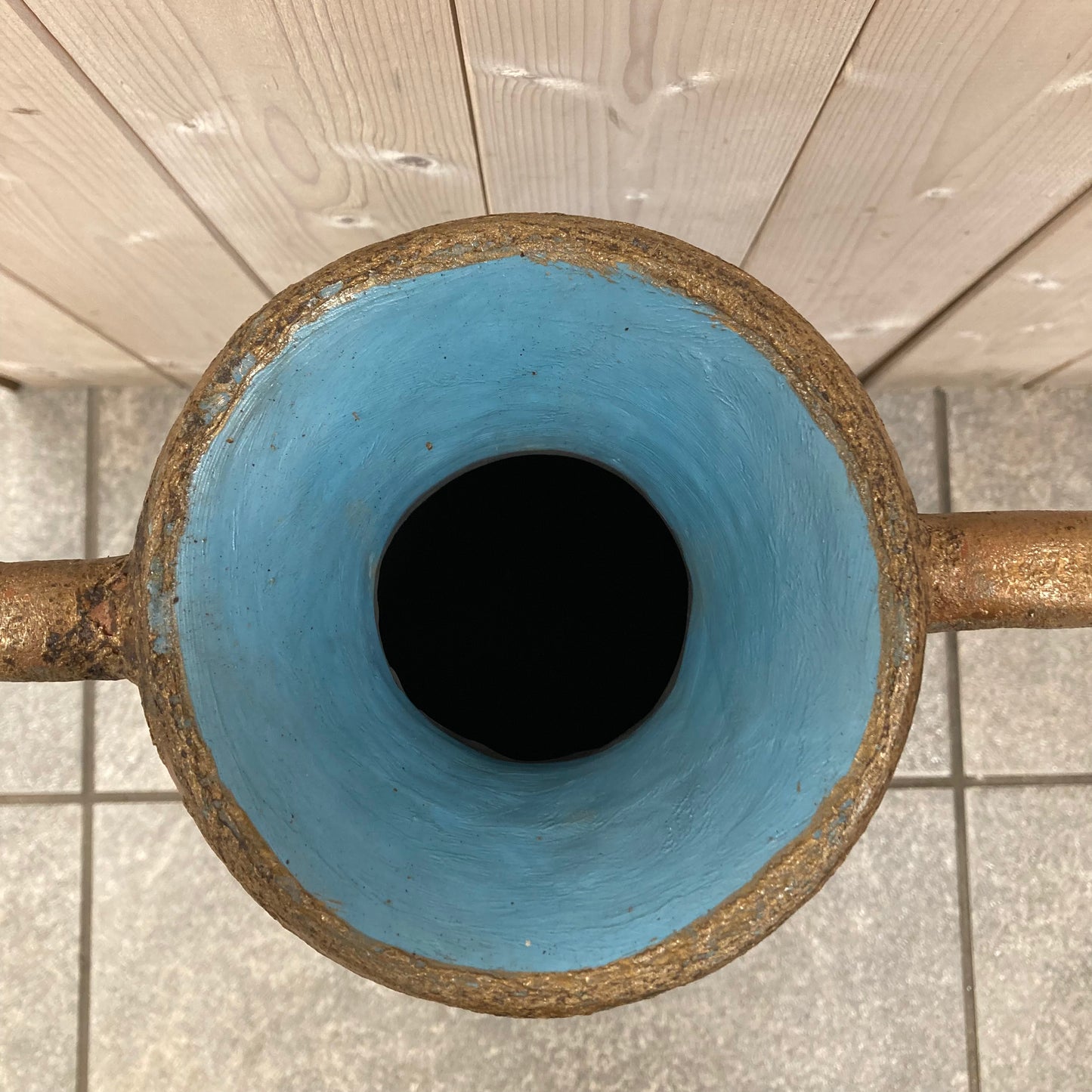 Large Two Handled Vase (Turquoise)