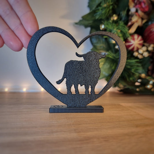 Highland Cow Heart Topper