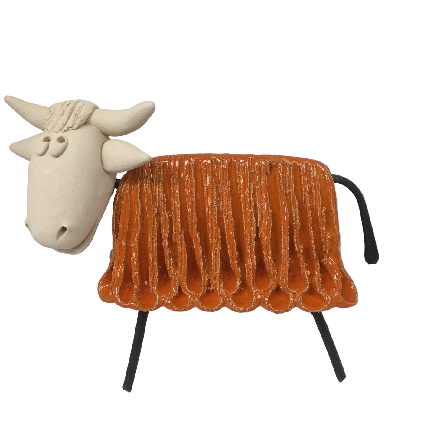 Ceramic Highland Cow Statue