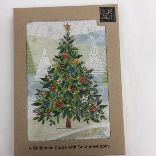 Embroidered Tree Box of Christmas Cards