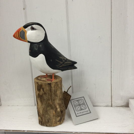 Small Hand Carved Puffin