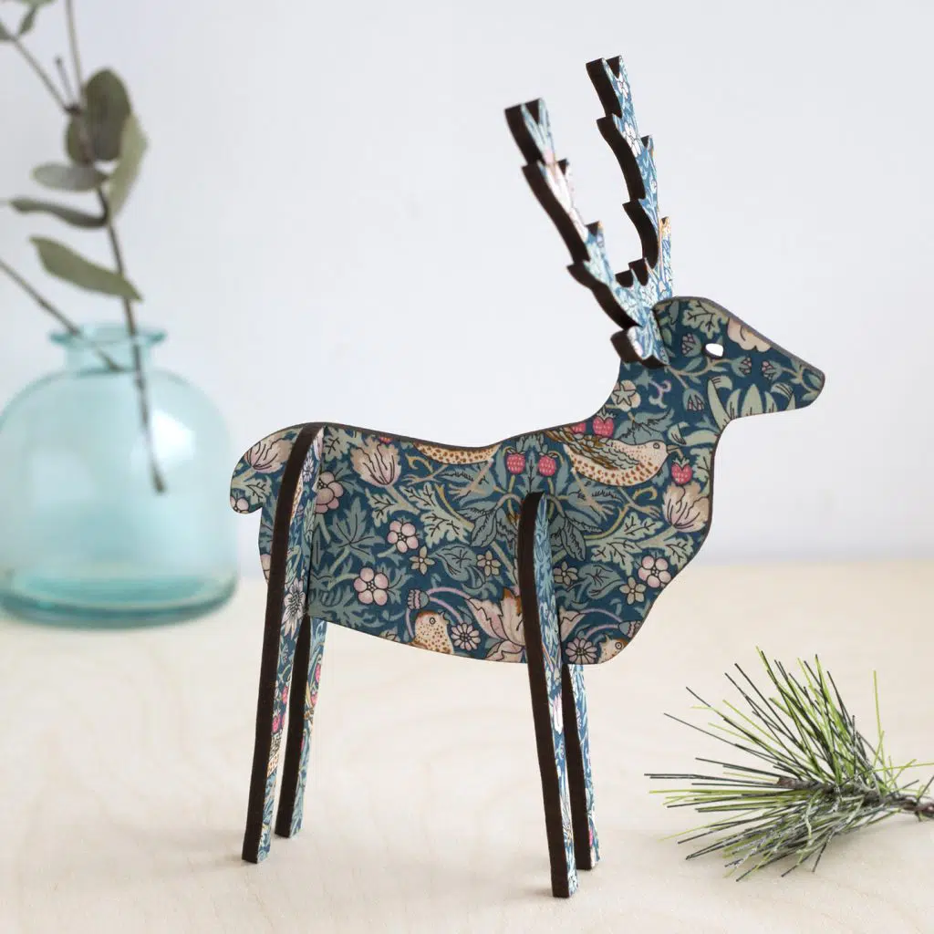Small Standing, Wooden 3D Stags