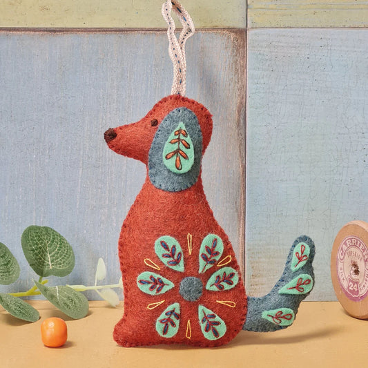 Felt Embroidery Folk Dog Kit