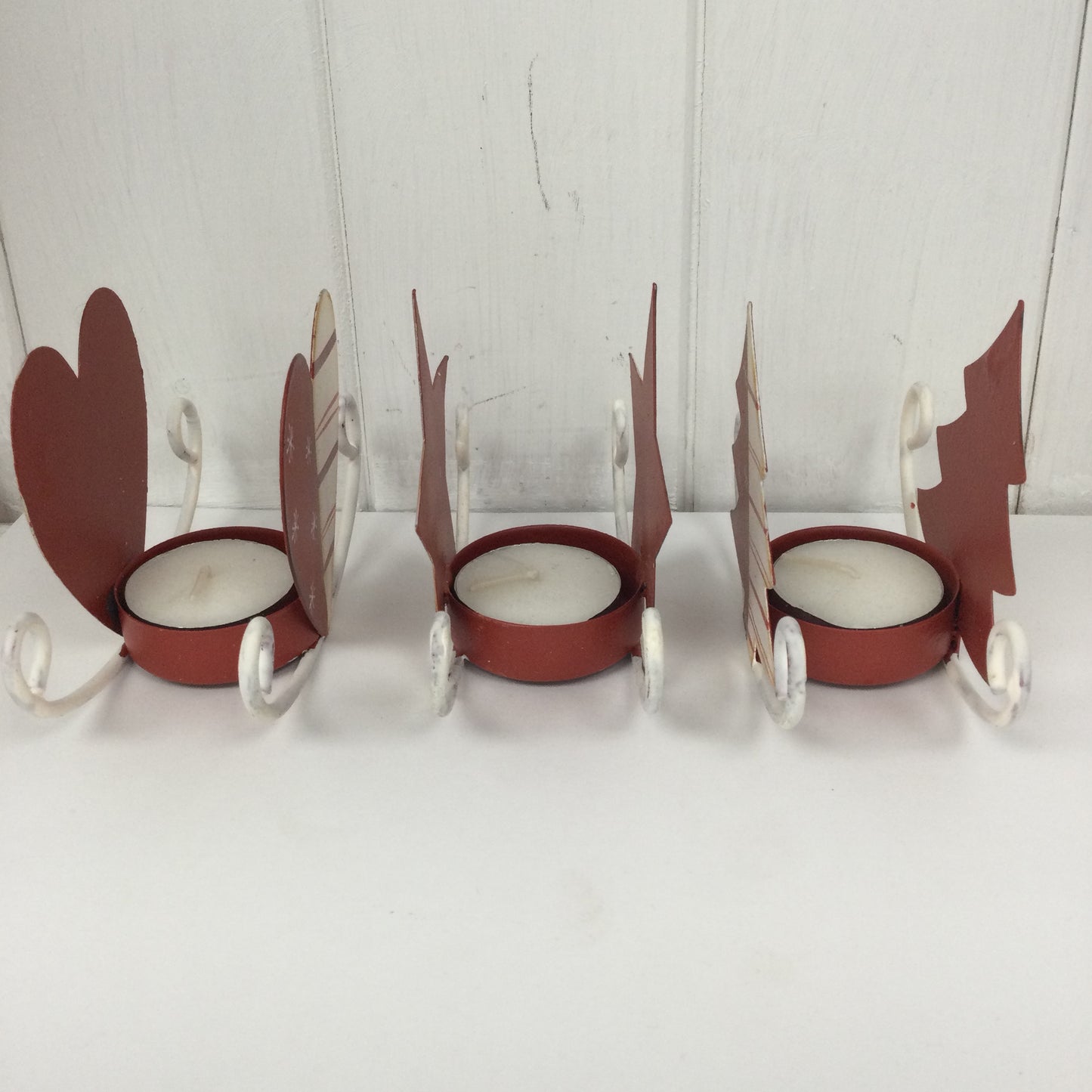 Set of 3 sleigh t-light holders