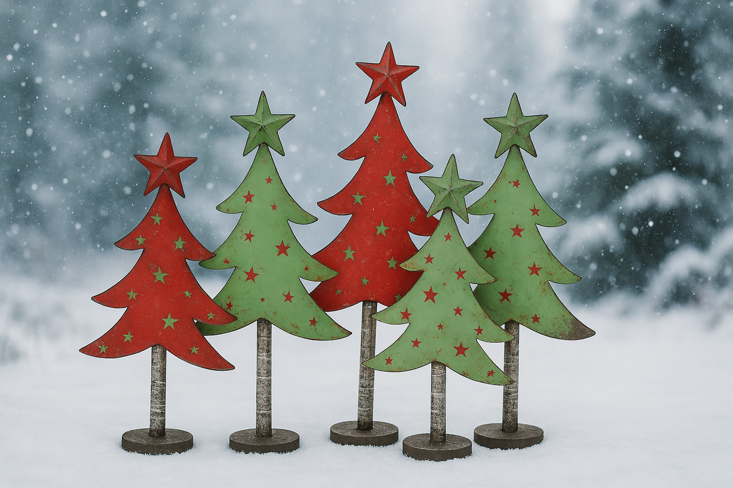 Green Tree on Plinth