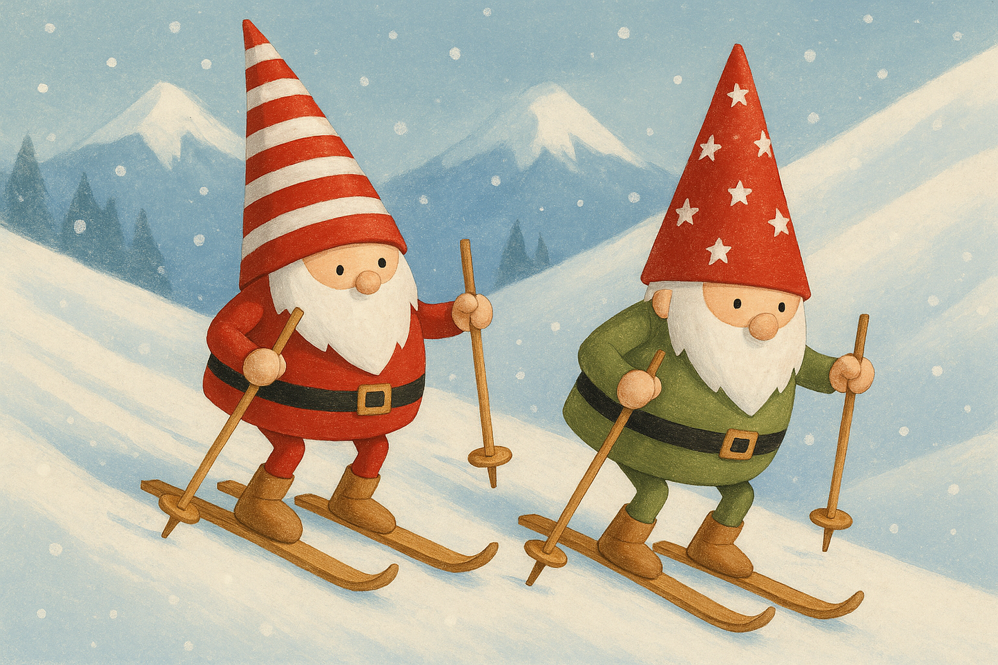 Santa on Skis