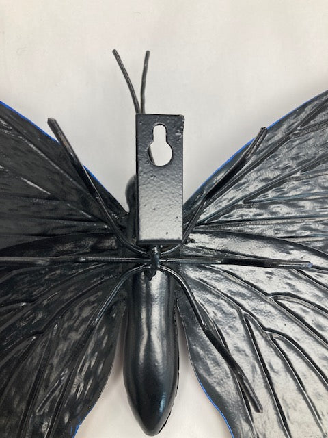 Blue Metal 3D Butterfly Wall Art