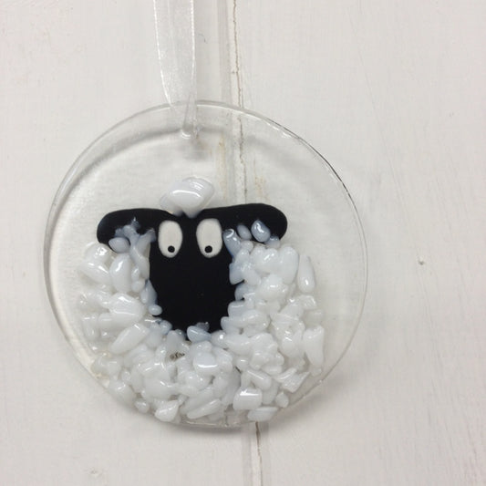 Fused Glass Sheep Hangings
