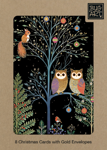 Night Owls Tree Box of Christmas Cards