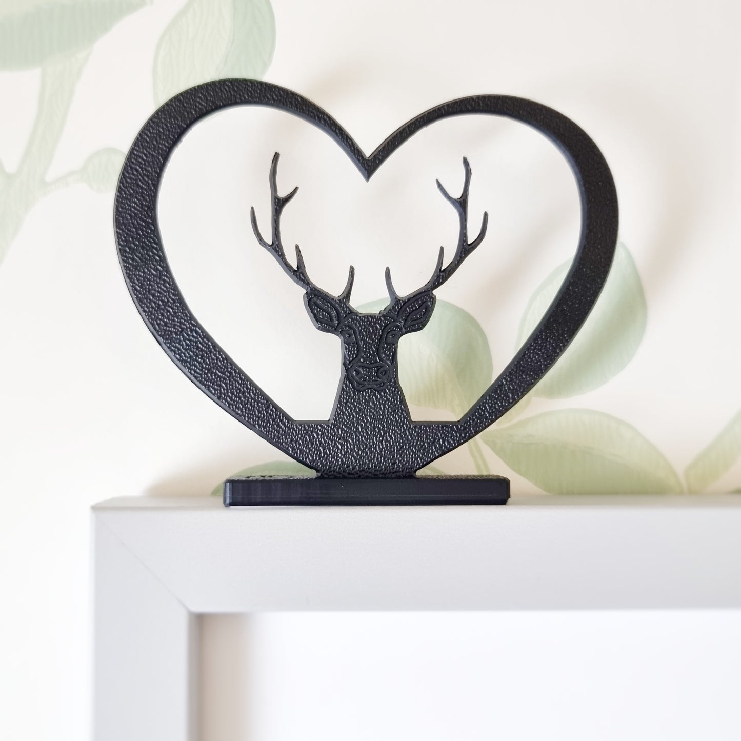 Stag Head Heart Topper