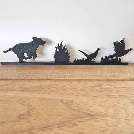 Spaniel Flushing Pheasants - Shape Shadows